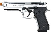 Front Firing Beretta Jackal Full Auto 9MMPA Blank Gun Chrome